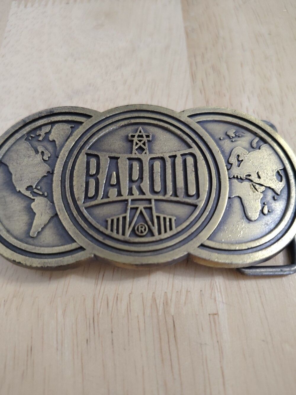 Baroid Industrial Drilling Products Promo Belt Buckle Oilfield Vtg 70s RJ.GMP994
